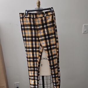 FOREVER 21 SZ LARGE Plaid Checkered Pants
